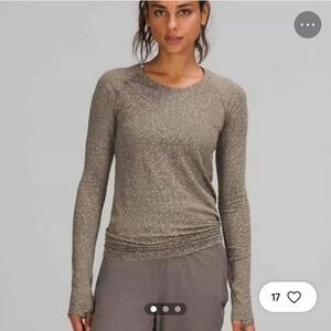 Women's Long Sleeve lululemon green camo swiftly tech 2.0